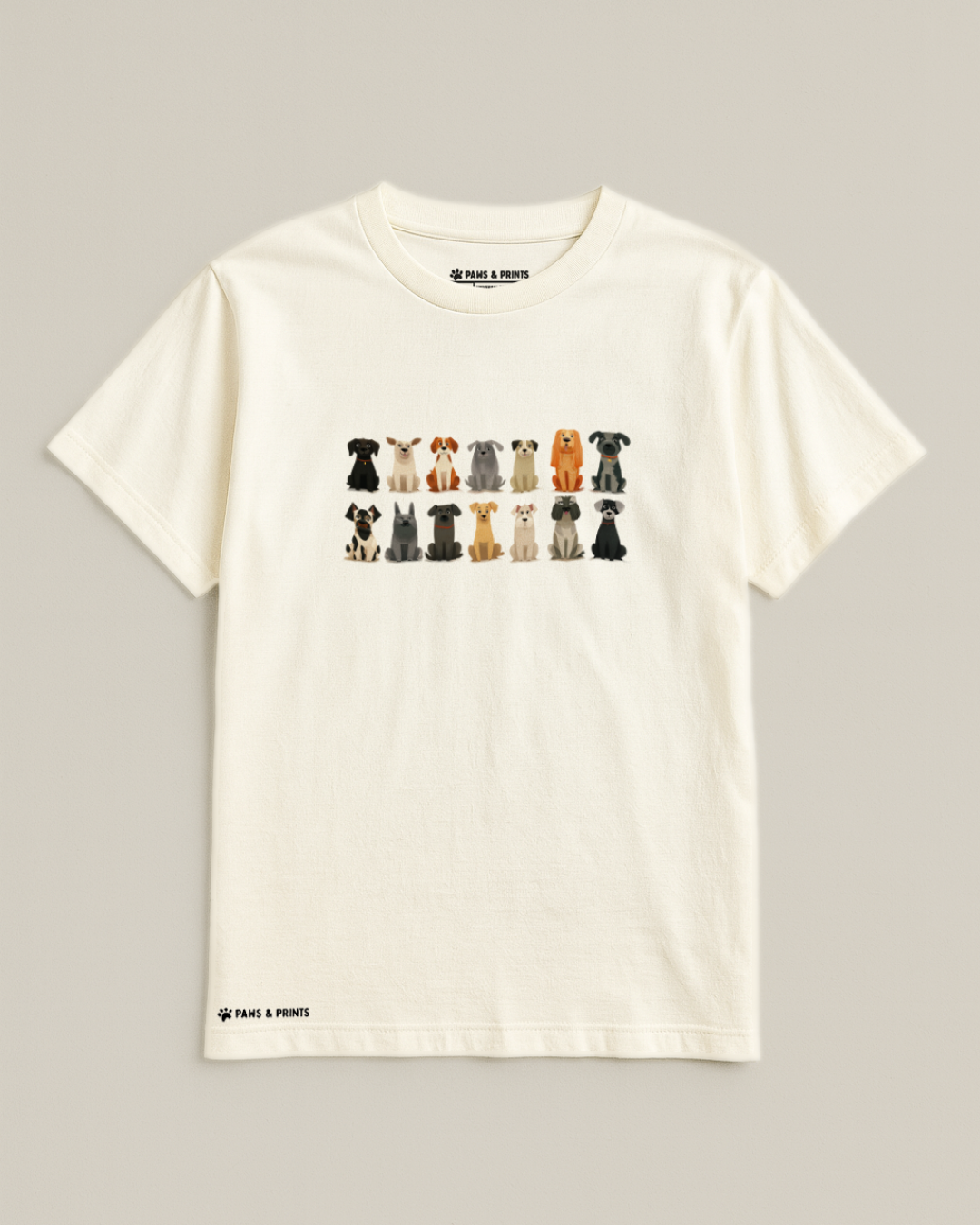 Camiseta Mujer | Fila de Perros | Regular Fit