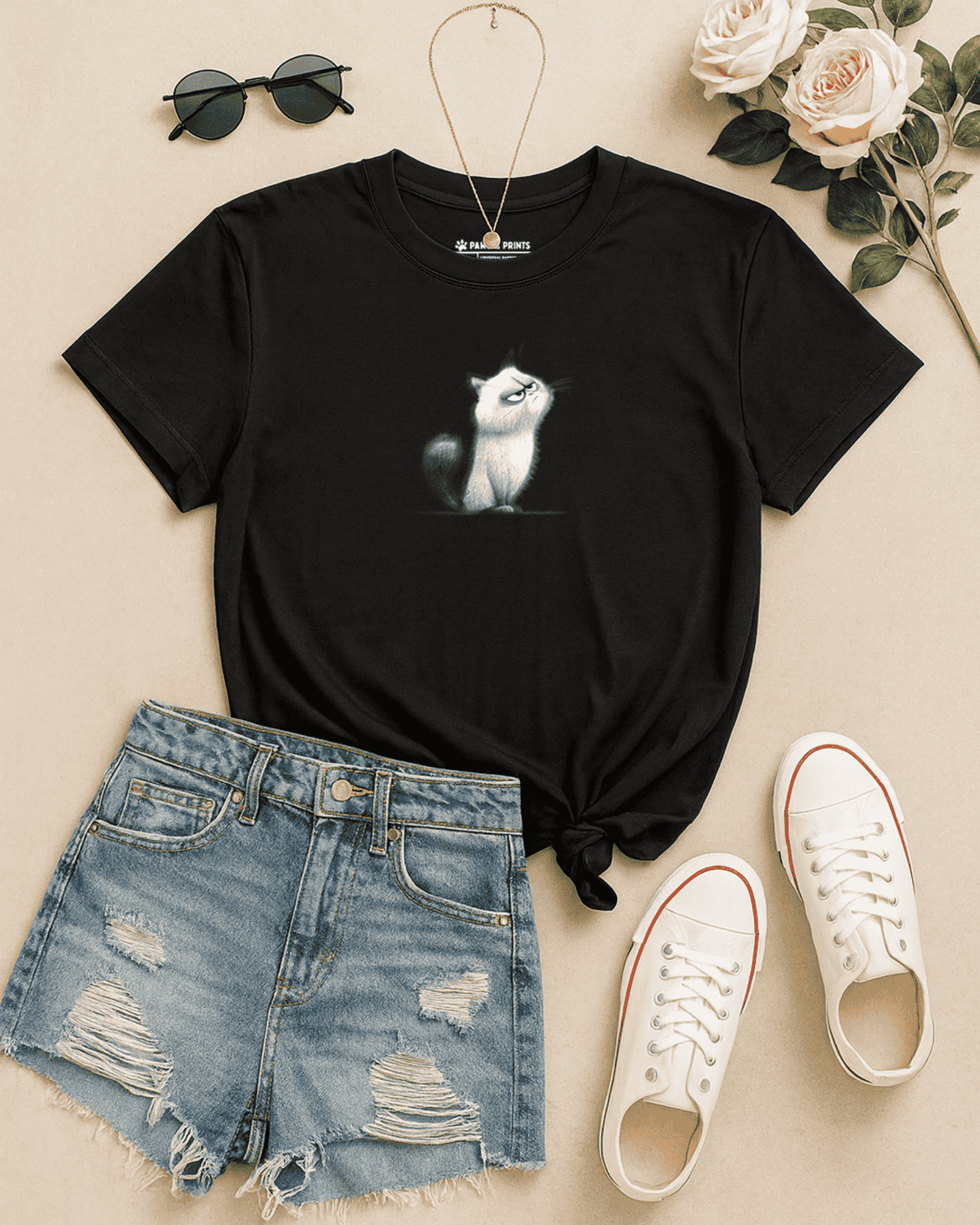 Camiseta Mujer | Actitud Felina | Regular Fit