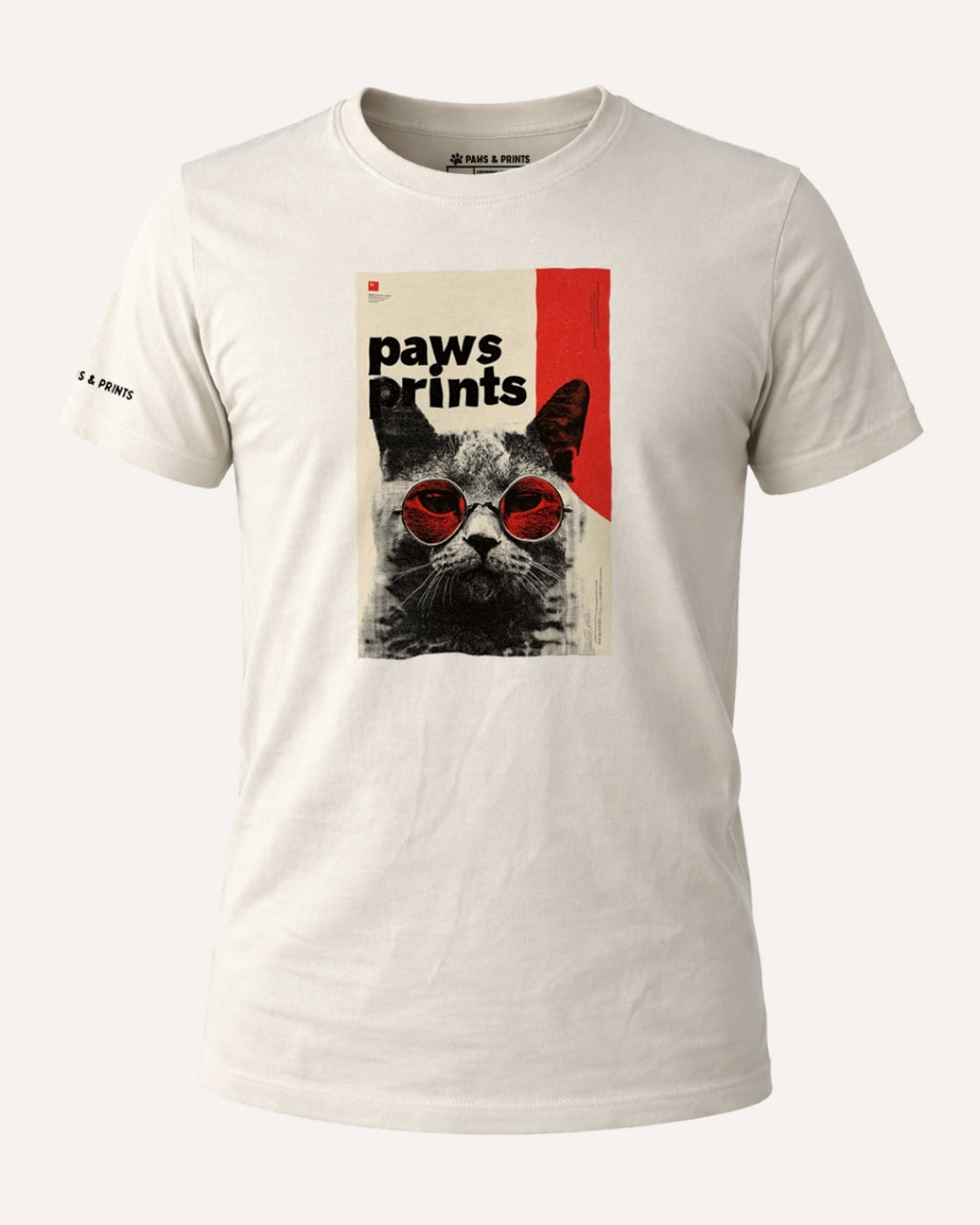 Camiseta Hombre | Crimson Vision Cat | Slim Fit