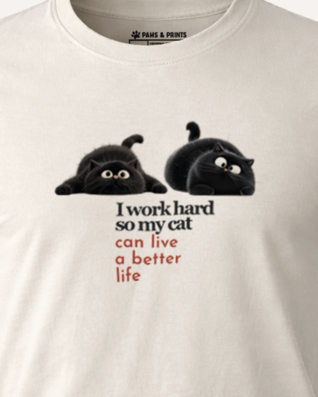 Camiseta Hombre | Lazy Boss Cats | Slim Fit