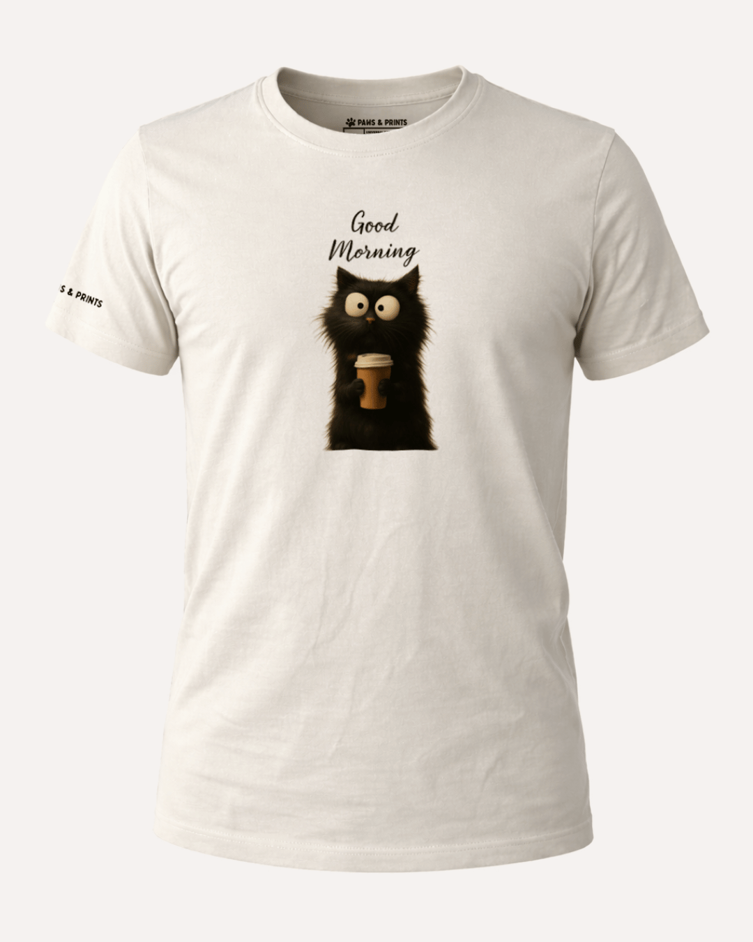 Camiseta Hombre | Morning Cattitude | Slim Fit