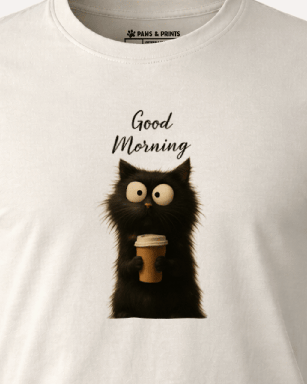 Camiseta Hombre | Morning Cattitude | Slim Fit