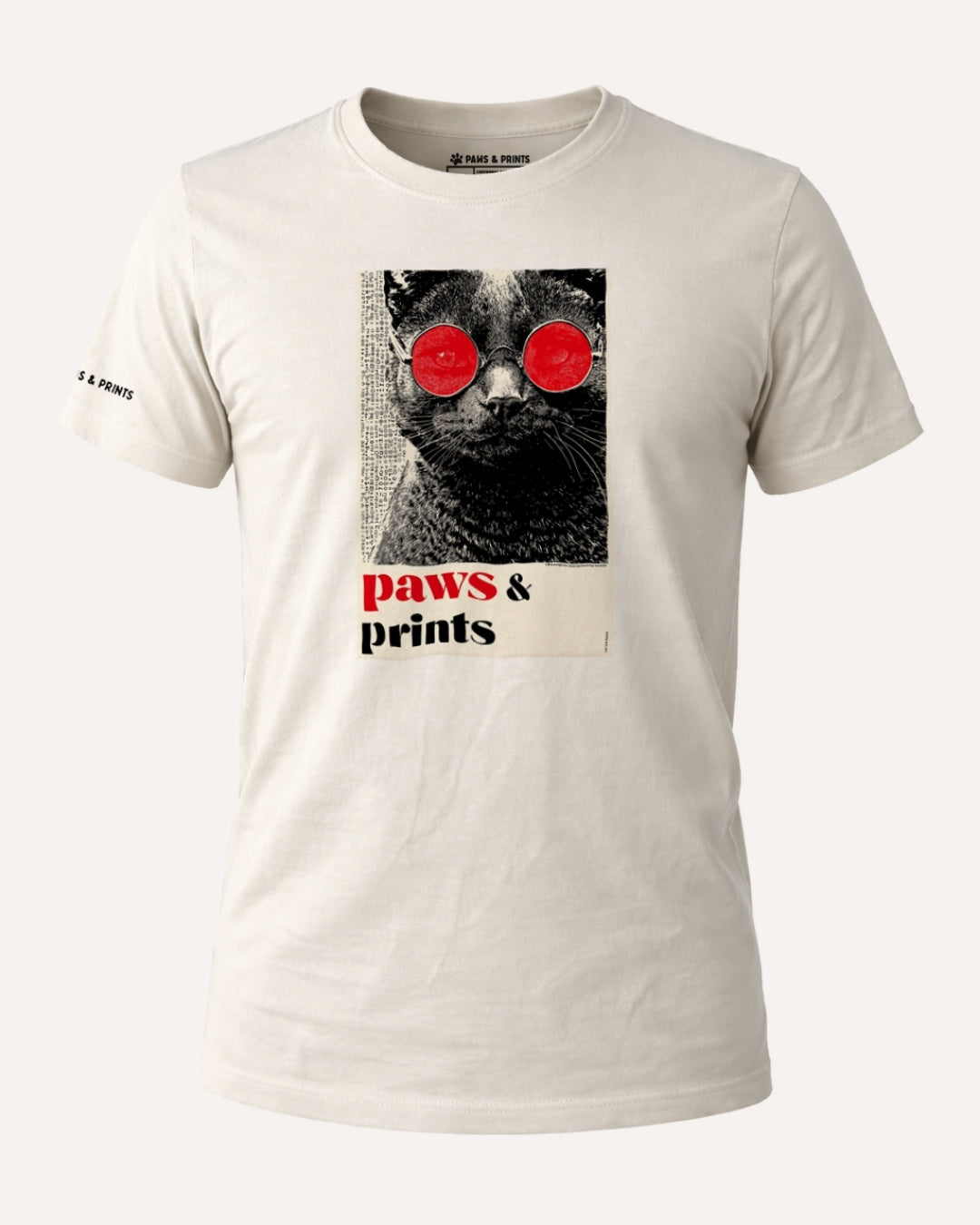 Camiseta Hombre | Red Gaze Cat | Slim Fit