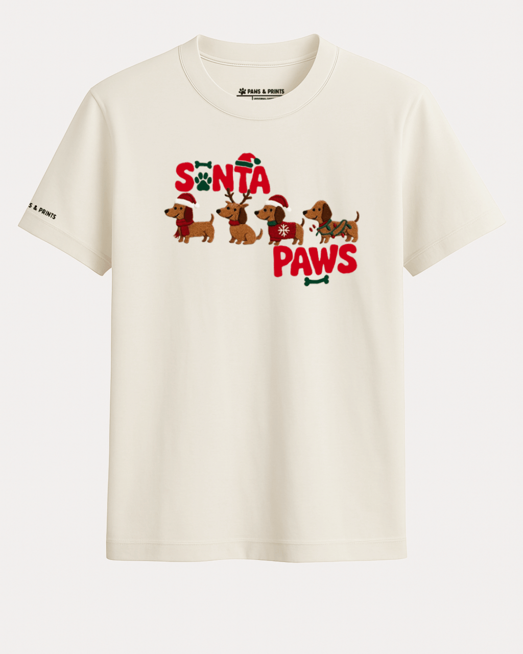 Camiseta Hombre | Santa Paws Holiday | Slim Fit