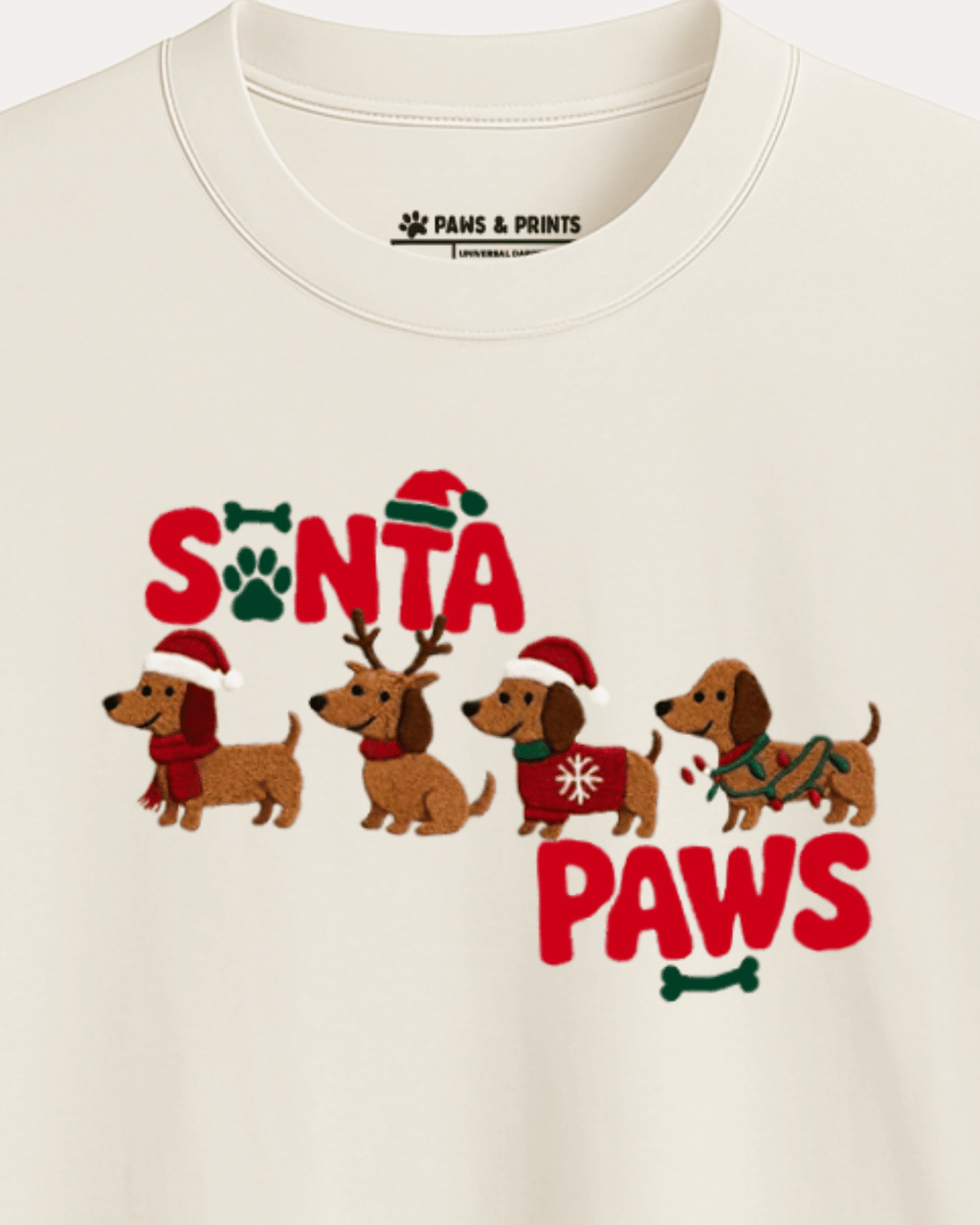 Camiseta Hombre | Santa Paws Holiday | Slim Fit