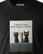 Camiseta Hombre | Coffee First Cat | Slim Fit