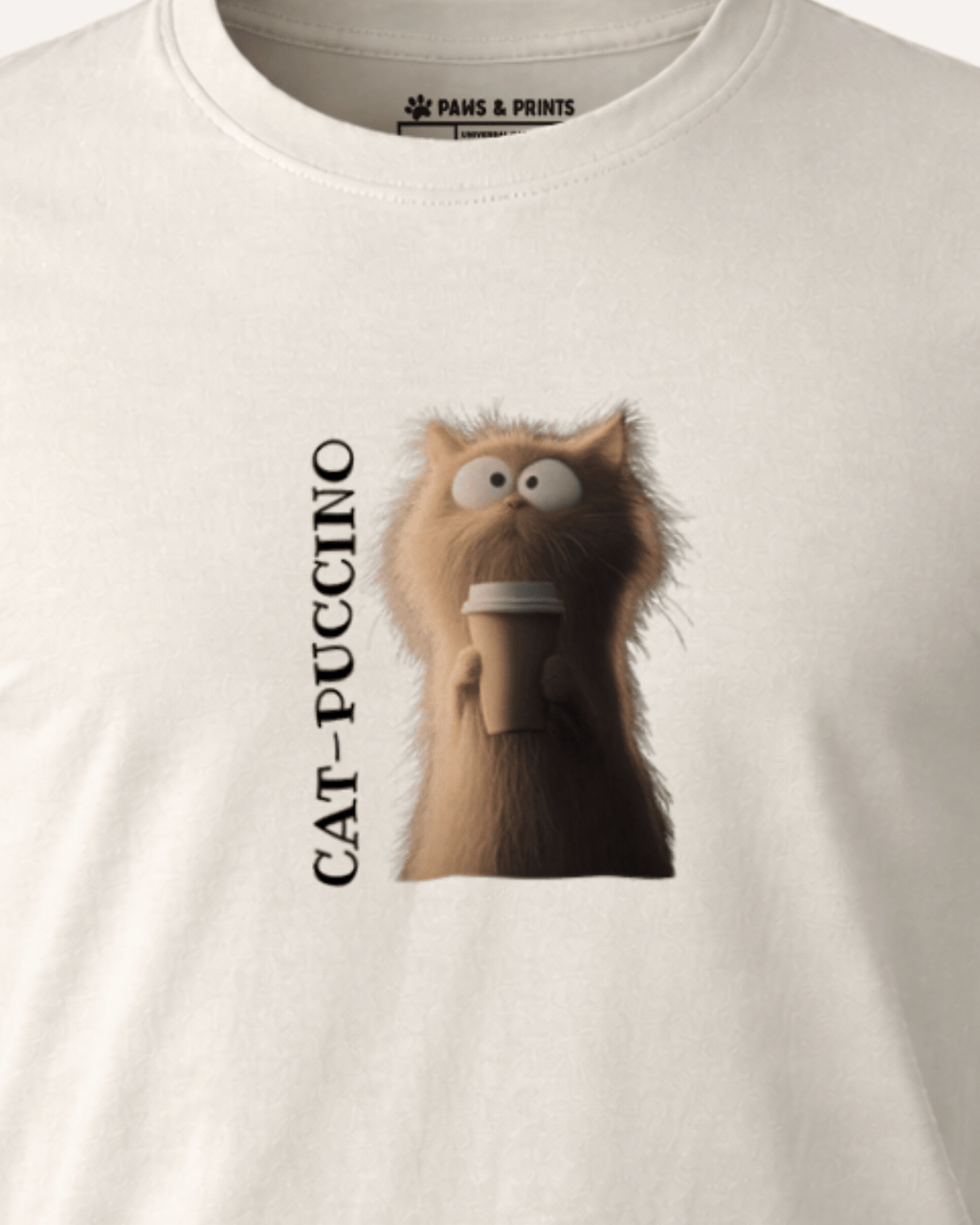 Camiseta Hombre | Creamy Cattitude | Slim Fit