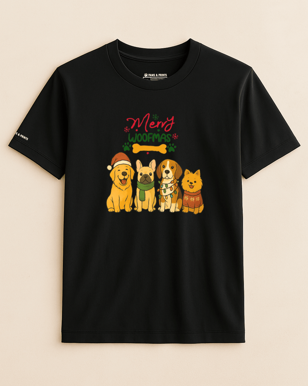 Camiseta Hombre | Merry Woofmas | Slim Fit