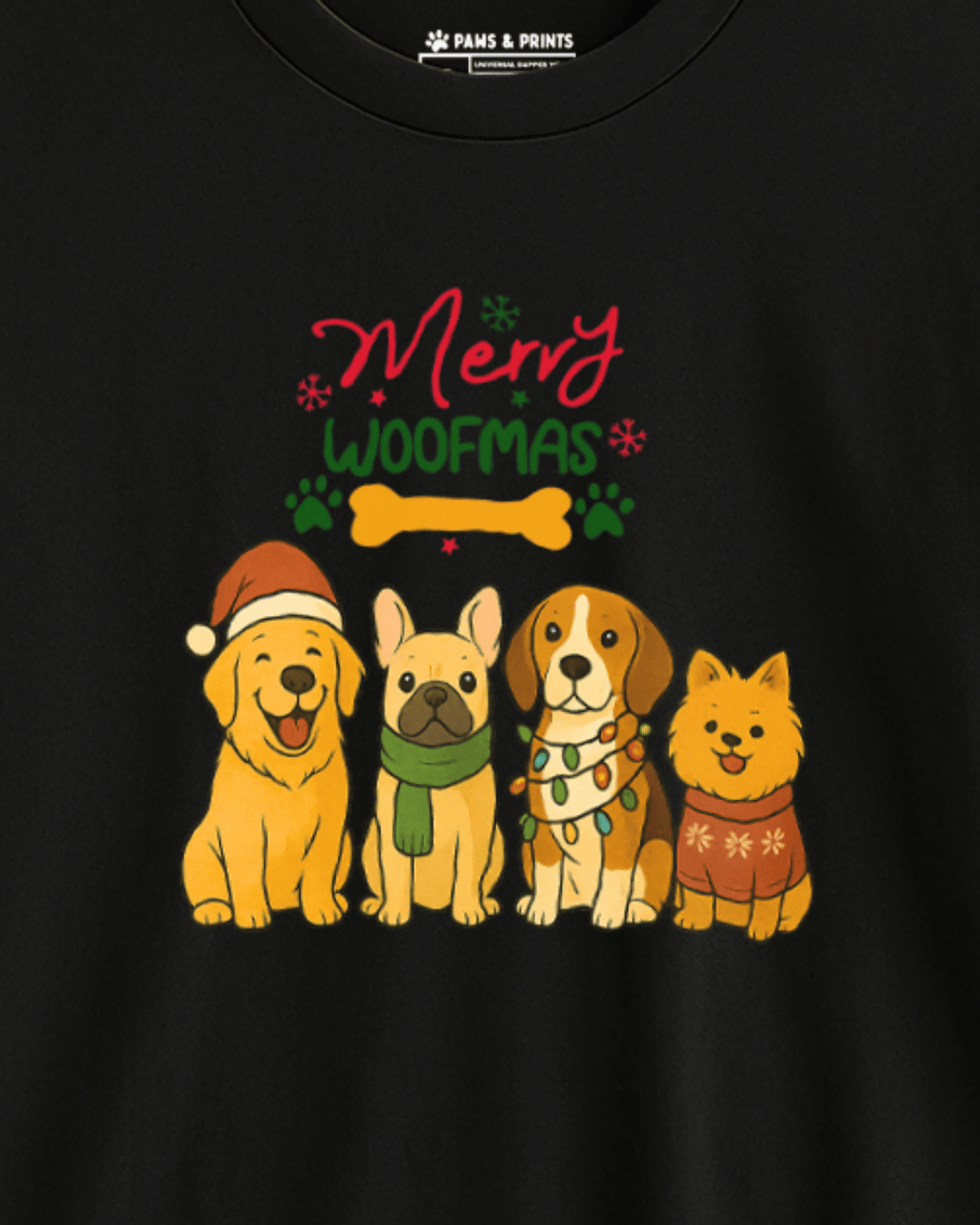 Camiseta Hombre | Merry Woofmas | Slim Fit