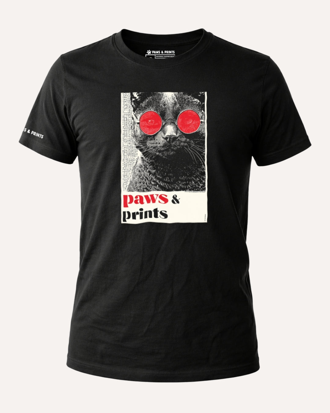 Camiseta Hombre | Red Gaze Cat | Slim Fit