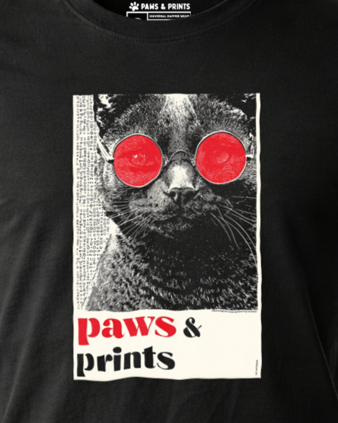 Camiseta Hombre | Red Gaze Cat | Slim Fit