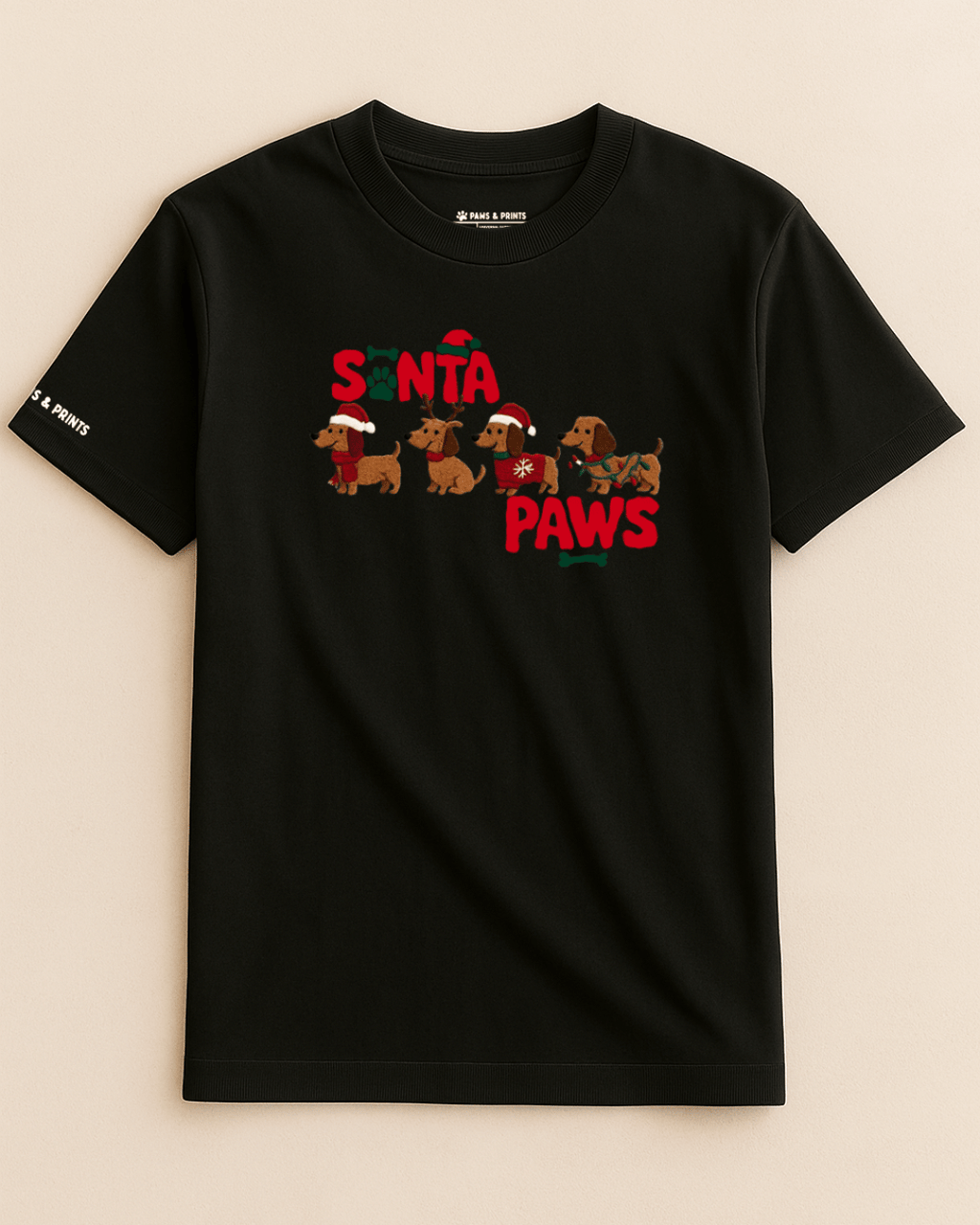 Camiseta Hombre | Santa Paws Holiday | Slim Fit