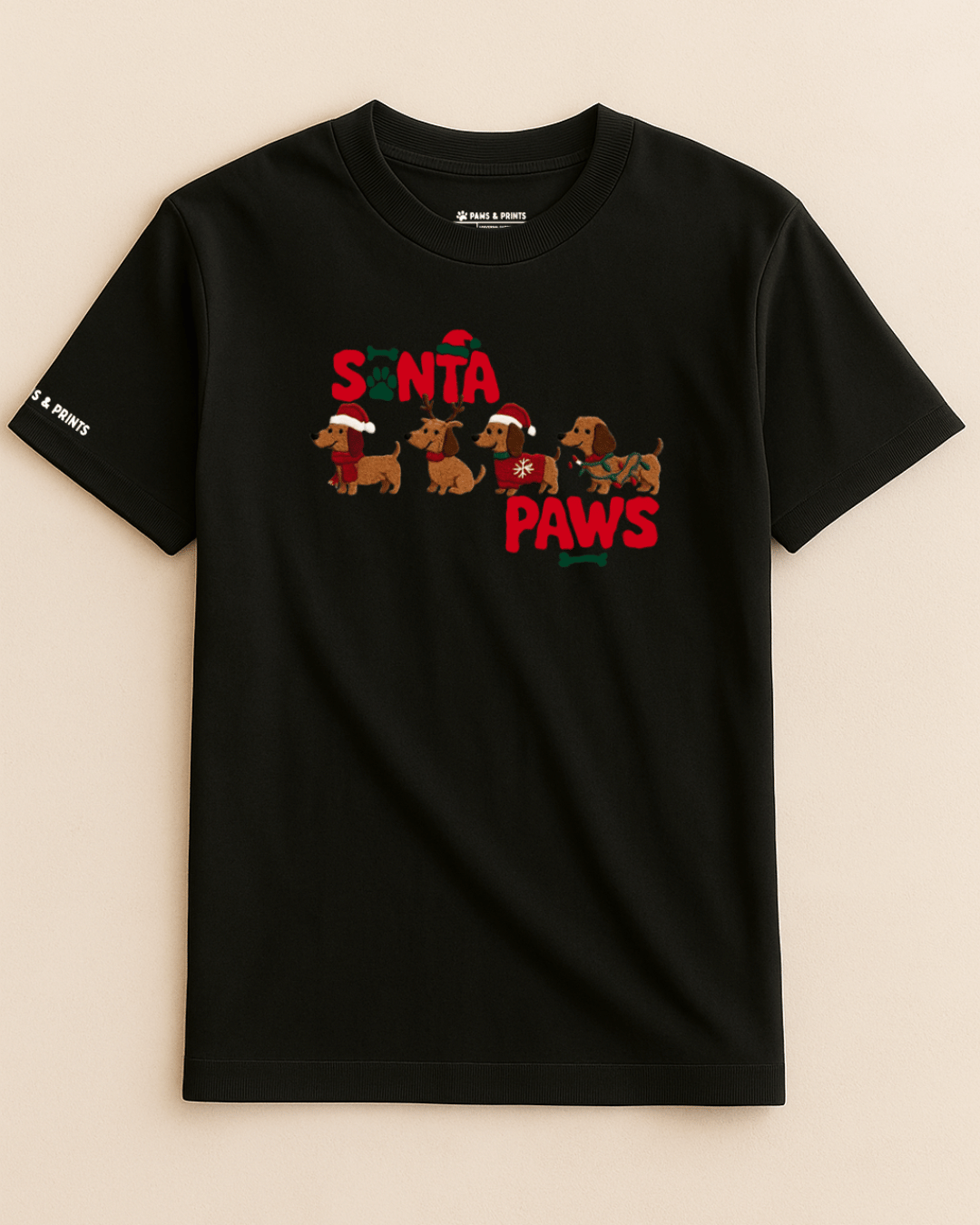 Camiseta Hombre | Santa Paws Holiday | Slim Fit