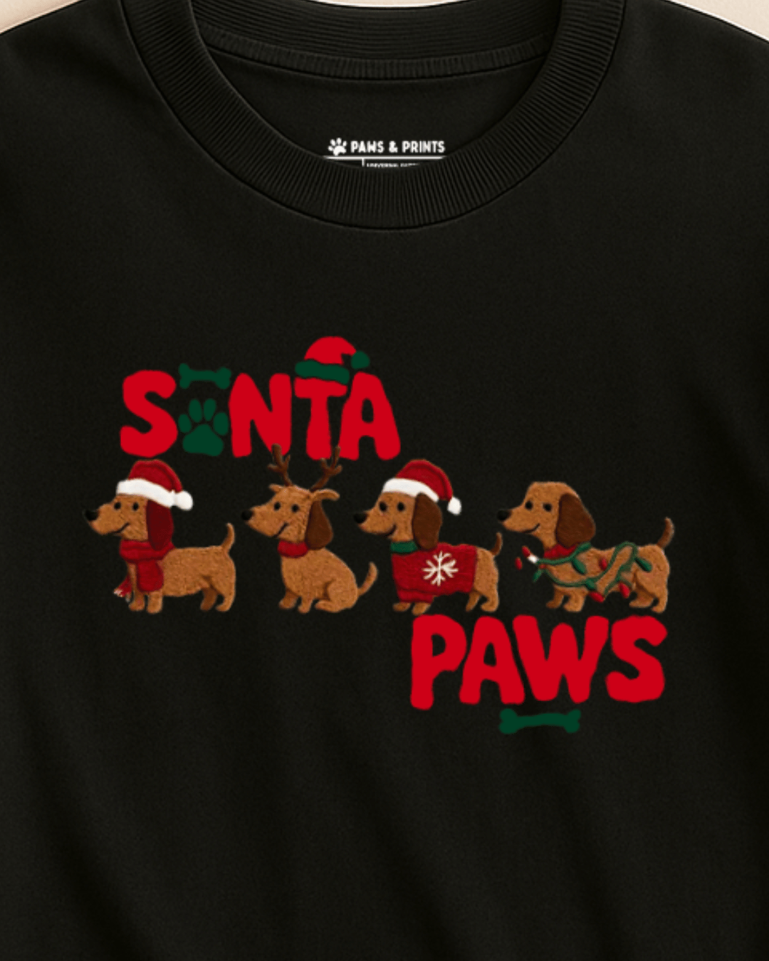 Camiseta Hombre | Santa Paws Holiday | Slim Fit