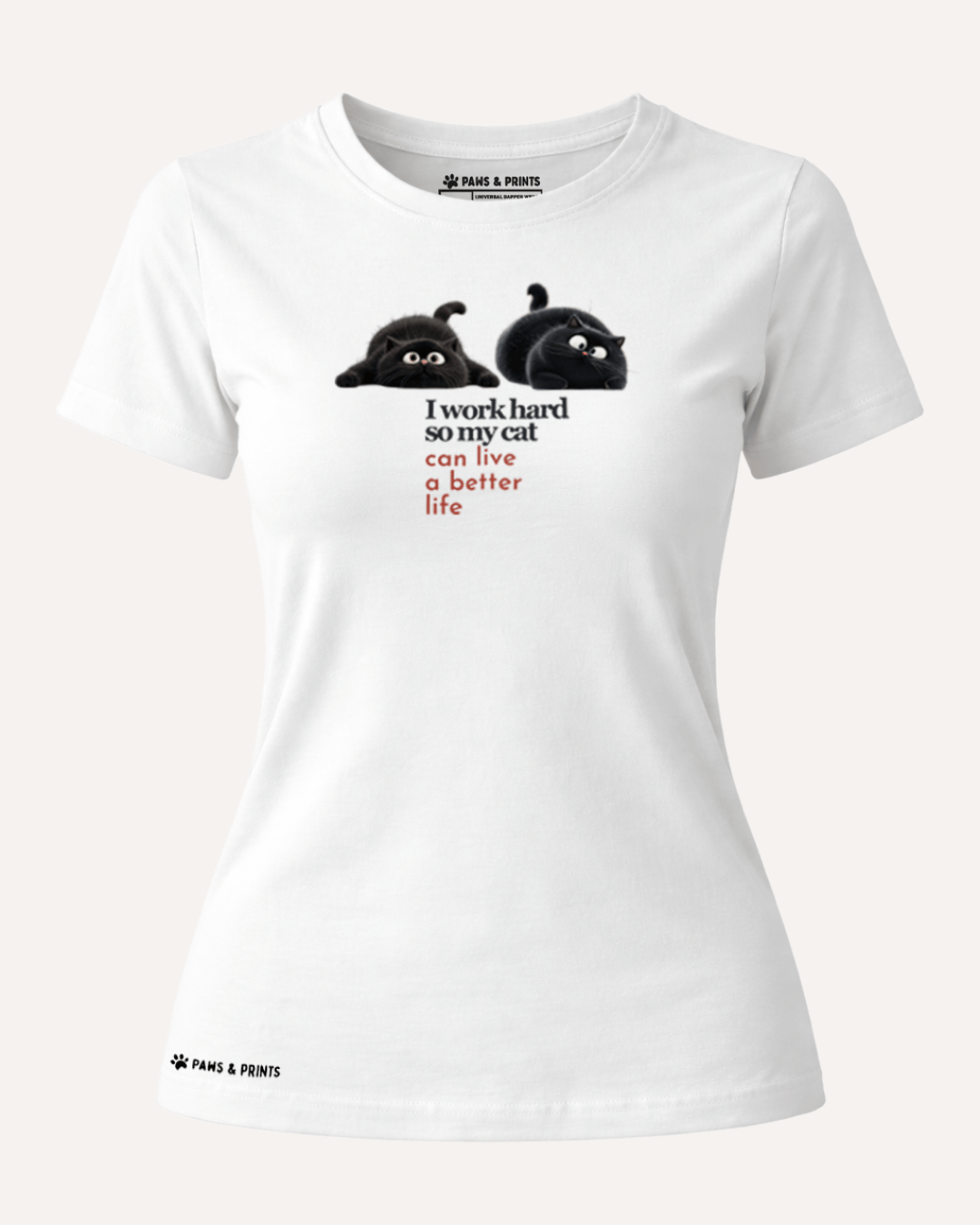 Camiseta Mujer | Lazy Boss Cats | Slim Fit