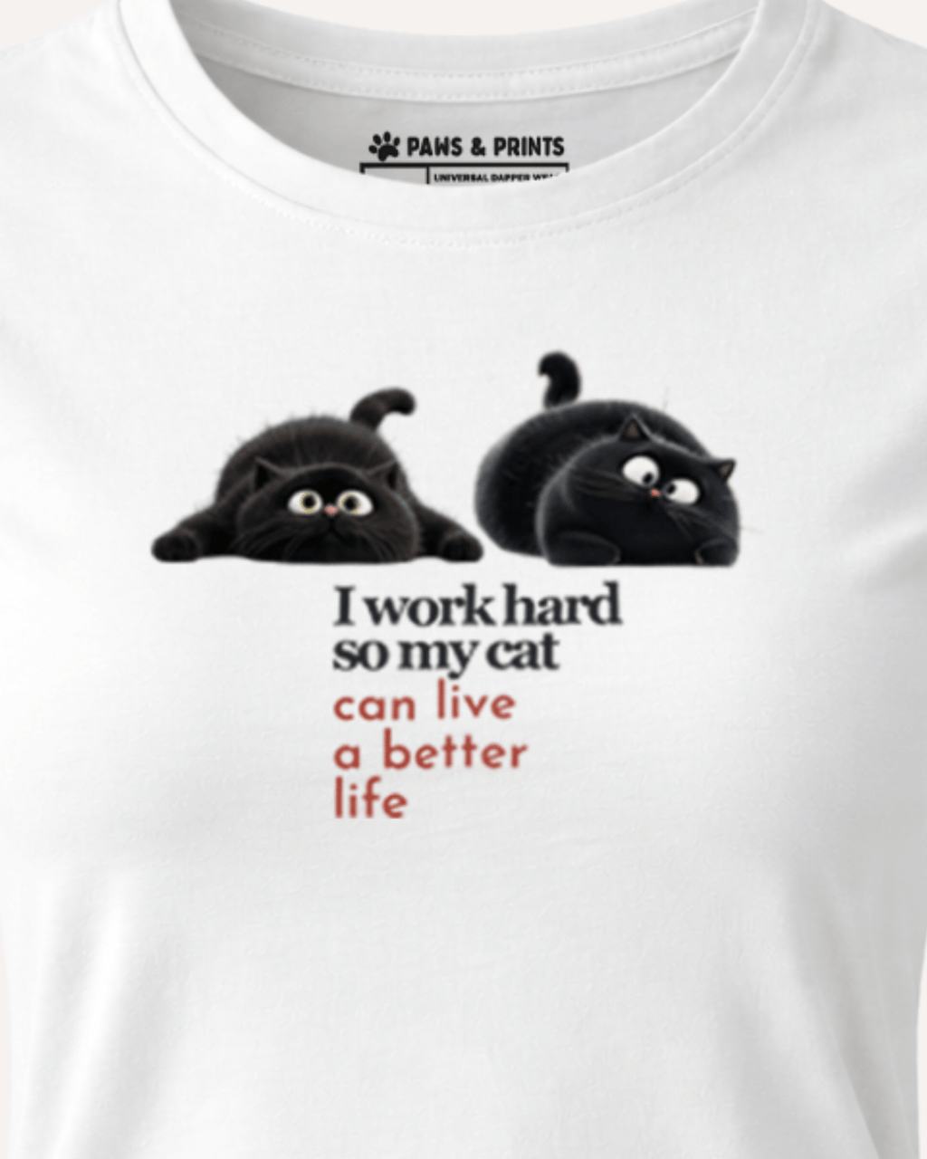 Camiseta Mujer | Lazy Boss Cats | Slim Fit