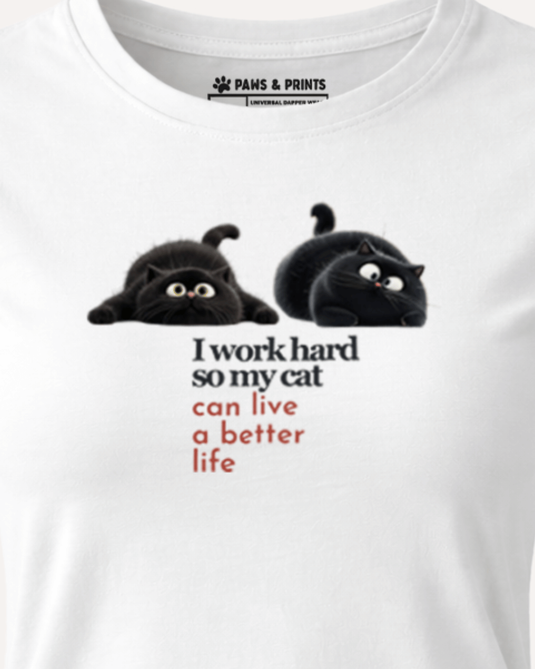 Camiseta Mujer | Lazy Boss Cats | Slim Fit