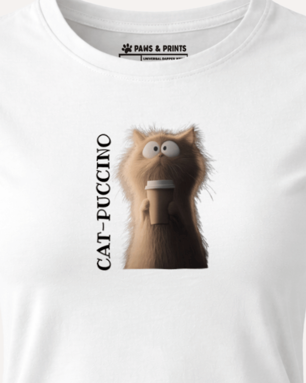Camiseta Mujer | Creamy Cattitude | Slim Fit