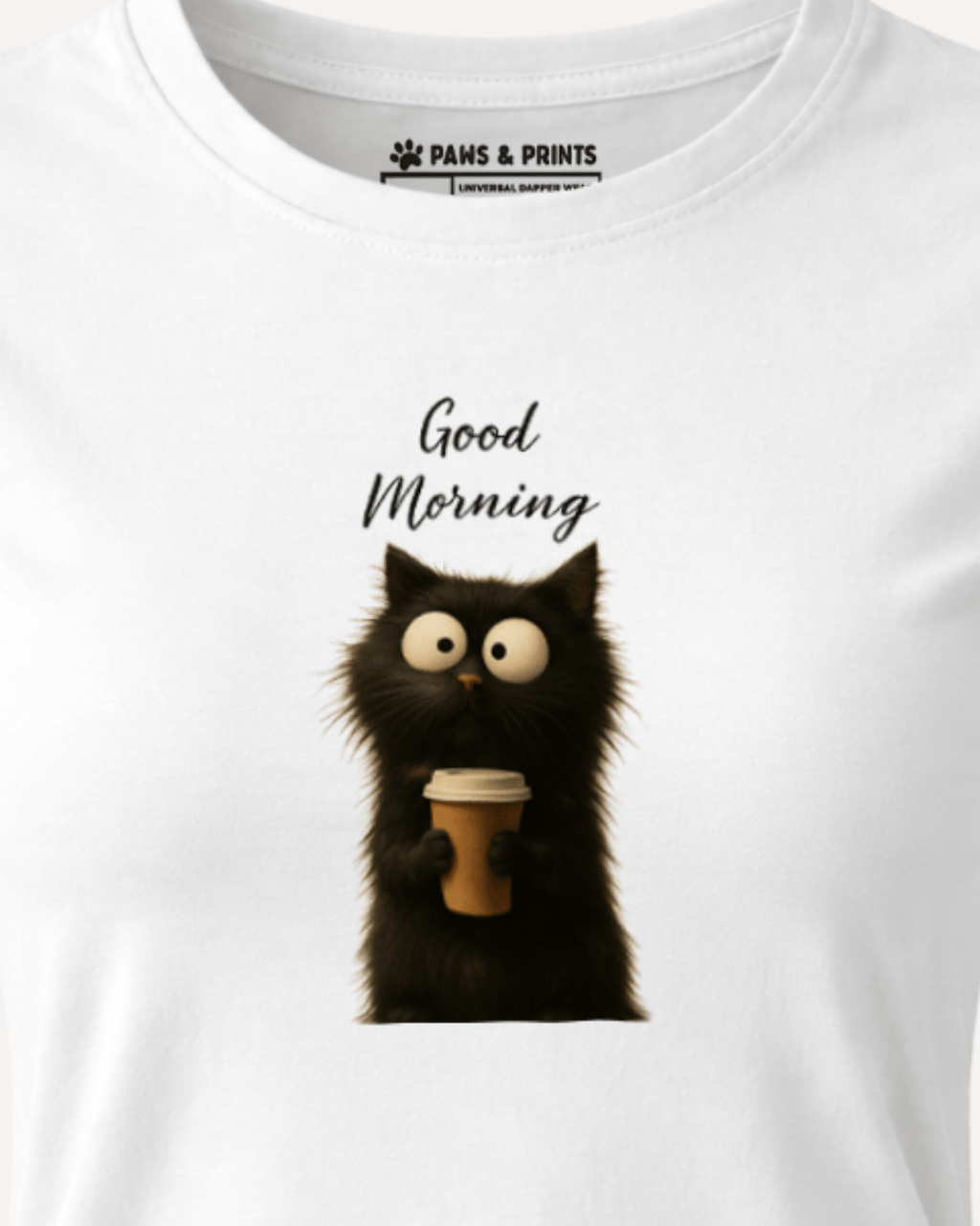 Camiseta Mujer | Morning Cattitude | Slim Fit