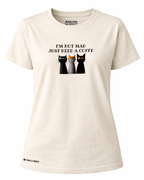 Camiseta Mujer | Coffee First Cat | Regular Fit