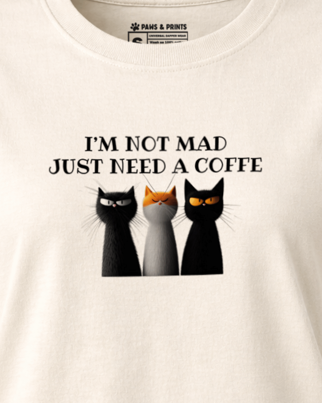 Camiseta Mujer | Coffee First Cat | Regular Fit