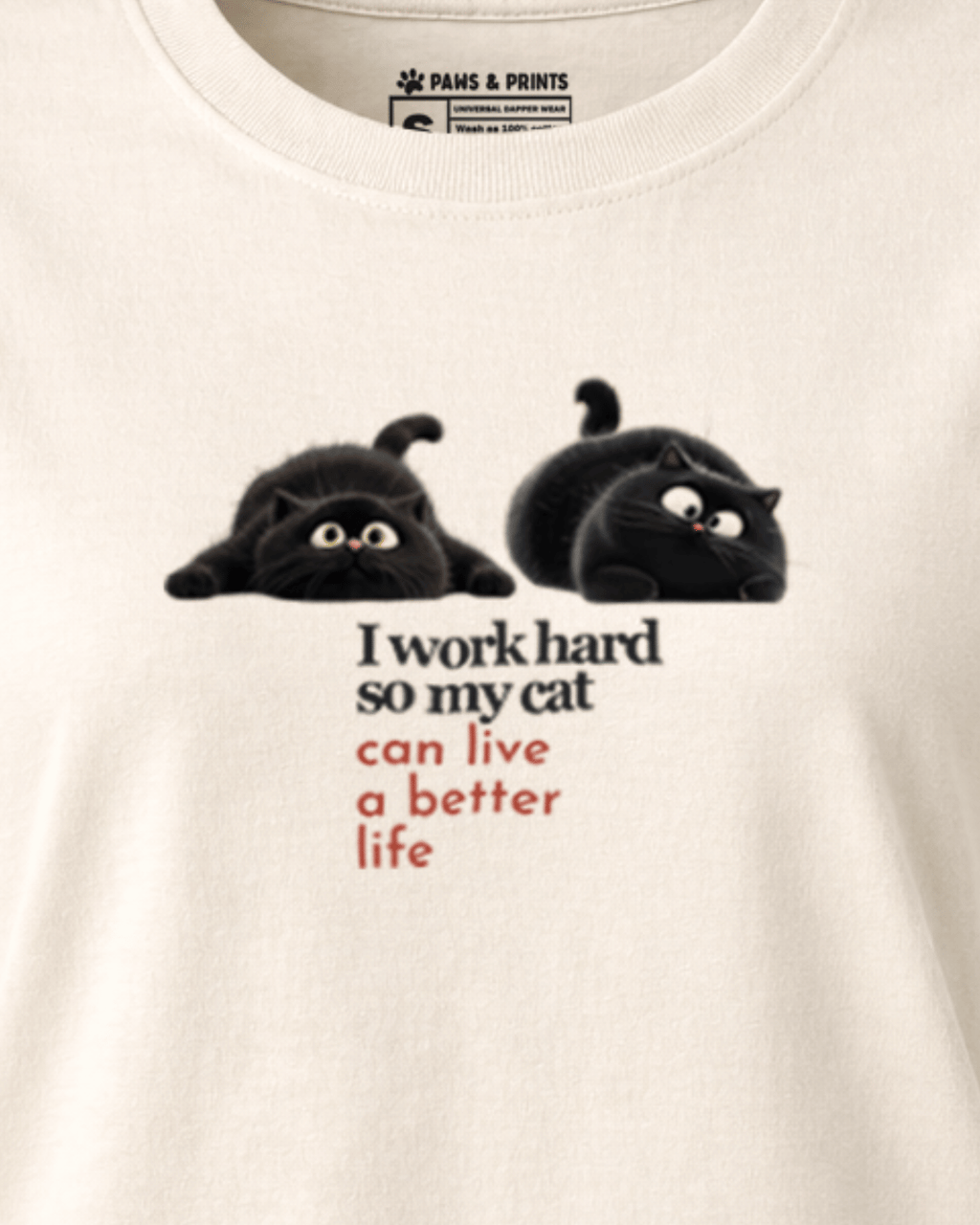 Camiseta Mujer | Lazy Boss Cats | Regular Fit