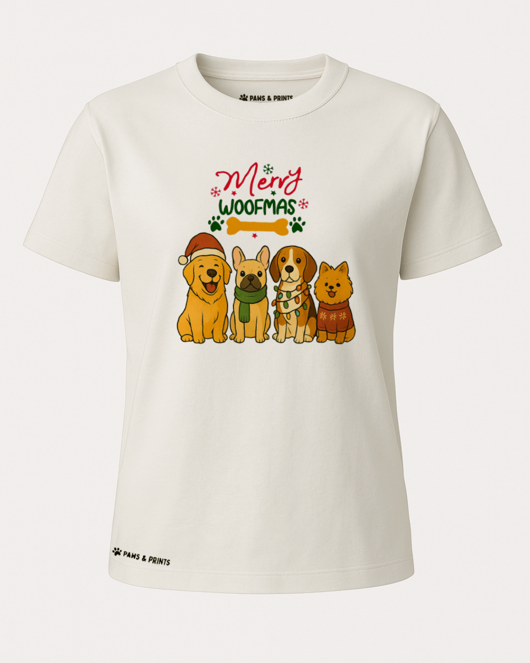 Camiseta Mujer | Merry Woofmas | Regular Fit