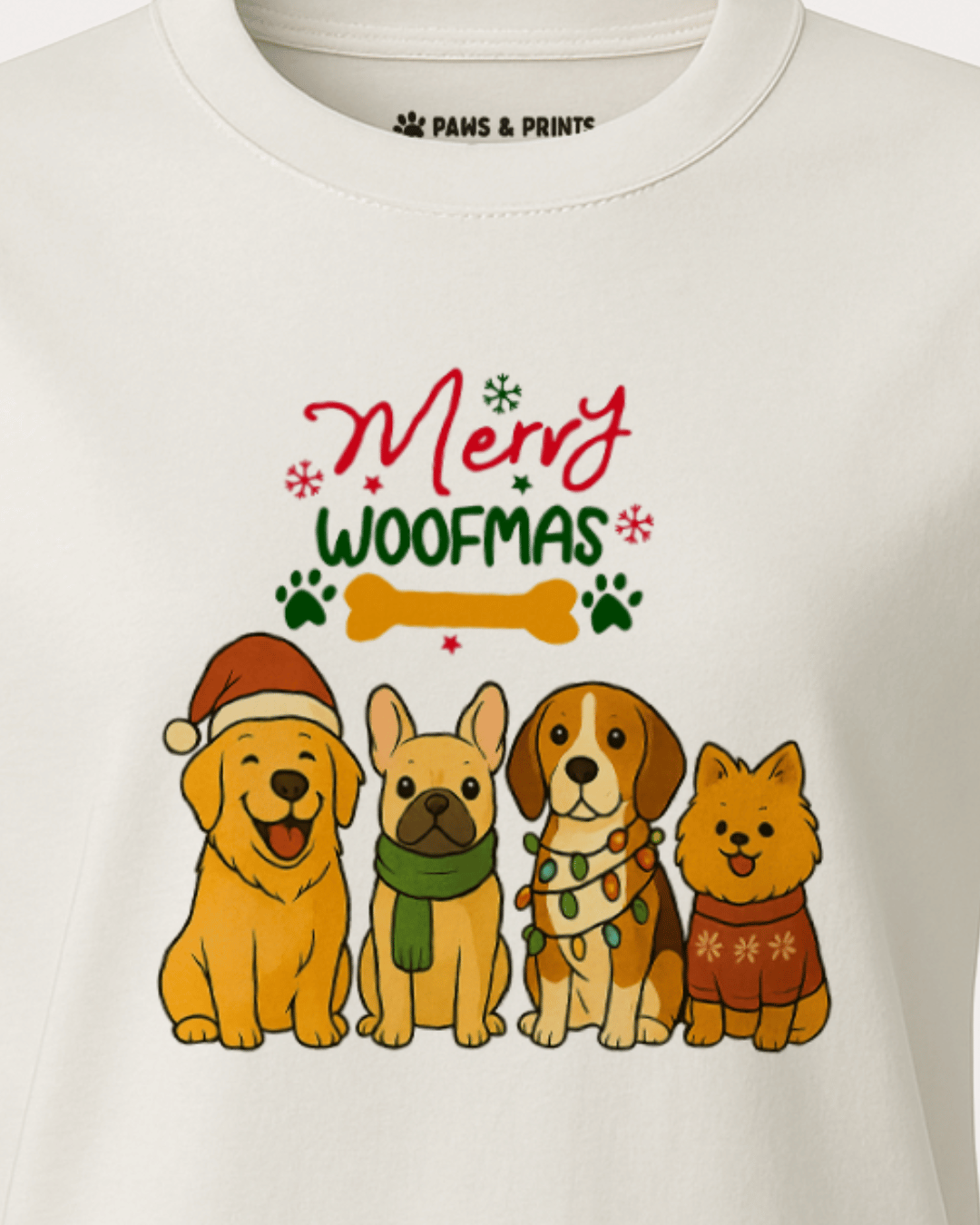 Camiseta Mujer | Merry Woofmas | Regular Fit
