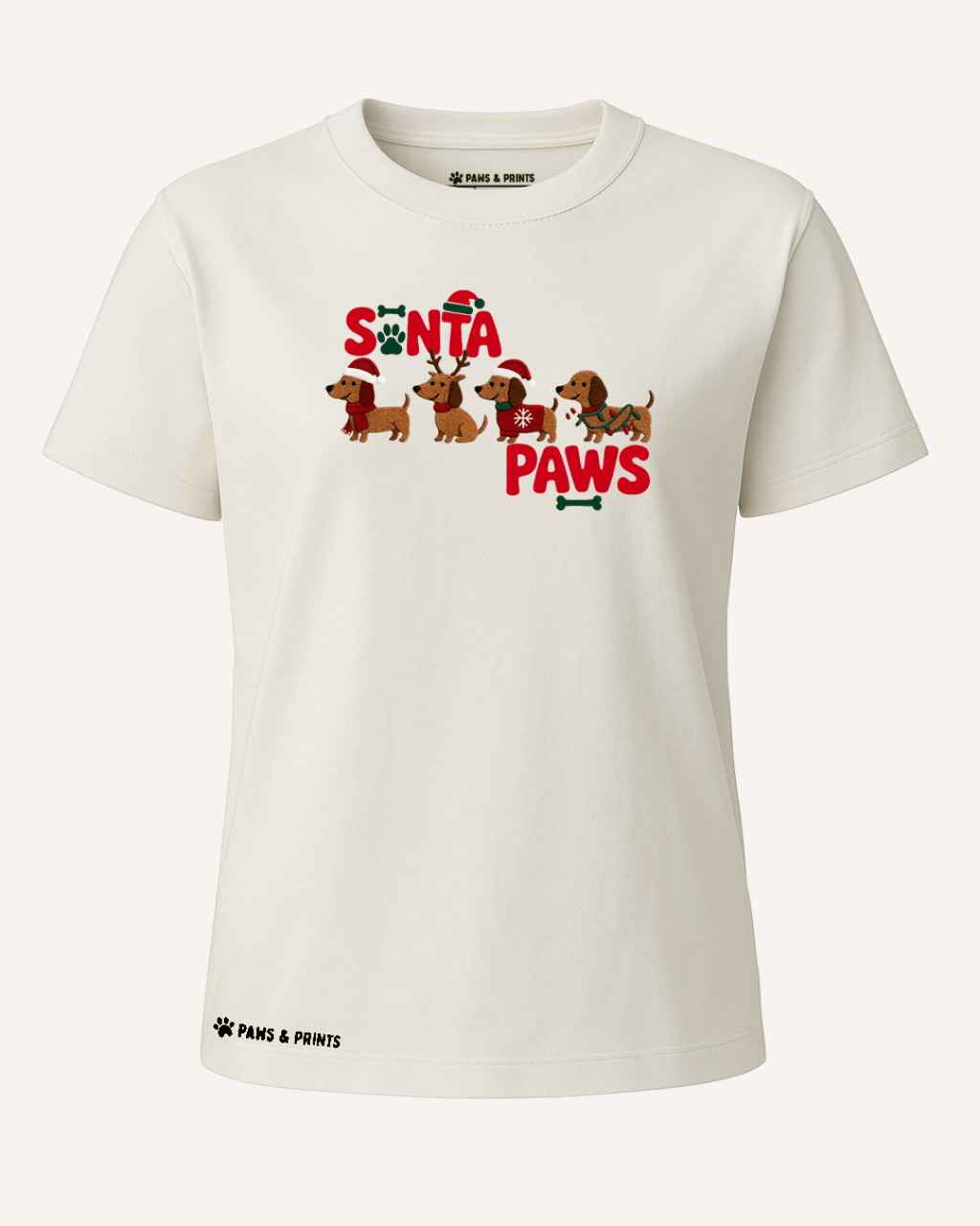 Camiseta Mujer | Santa Paws Holiday | Regular Fit