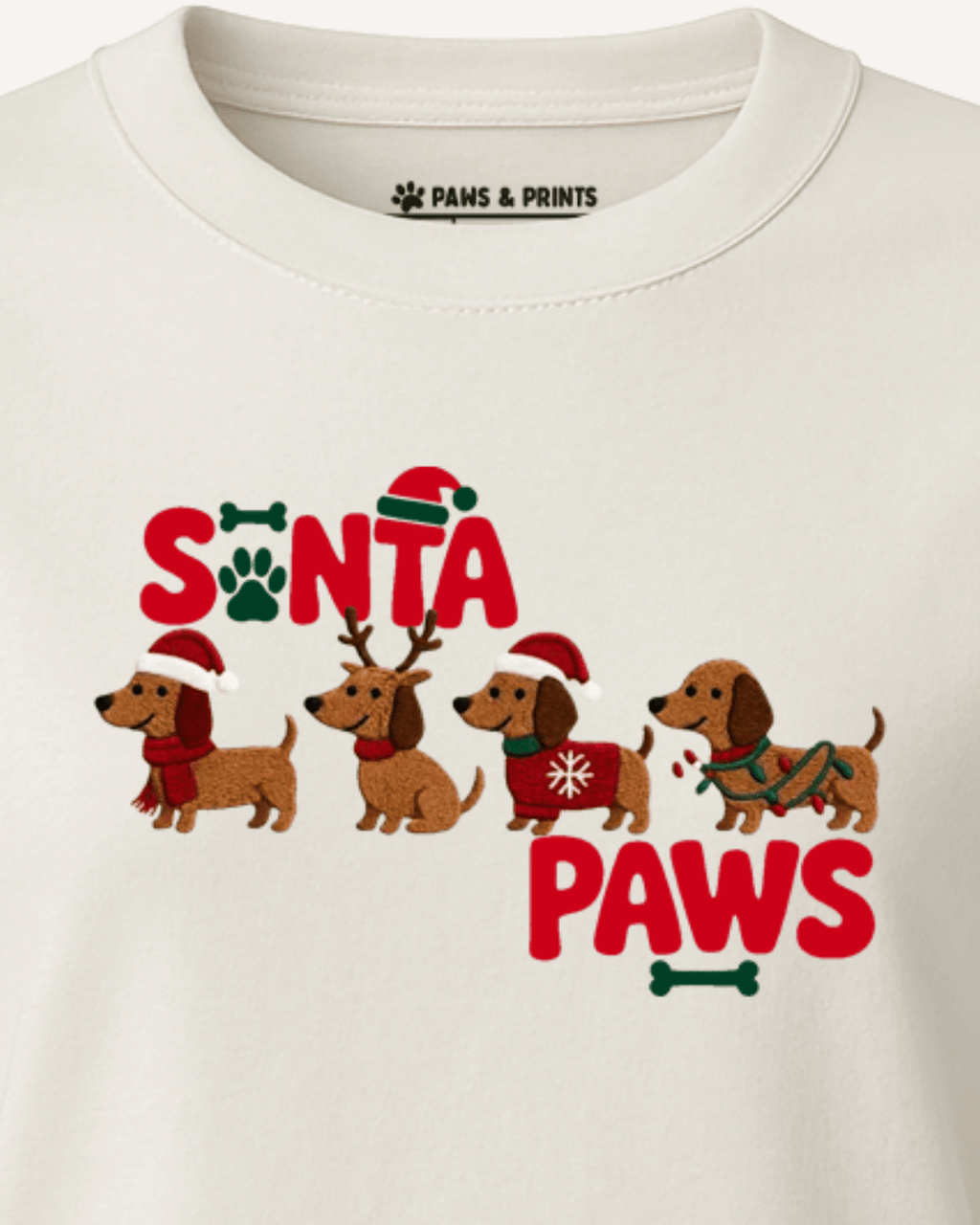 Camiseta Mujer | Santa Paws Holiday | Regular Fit