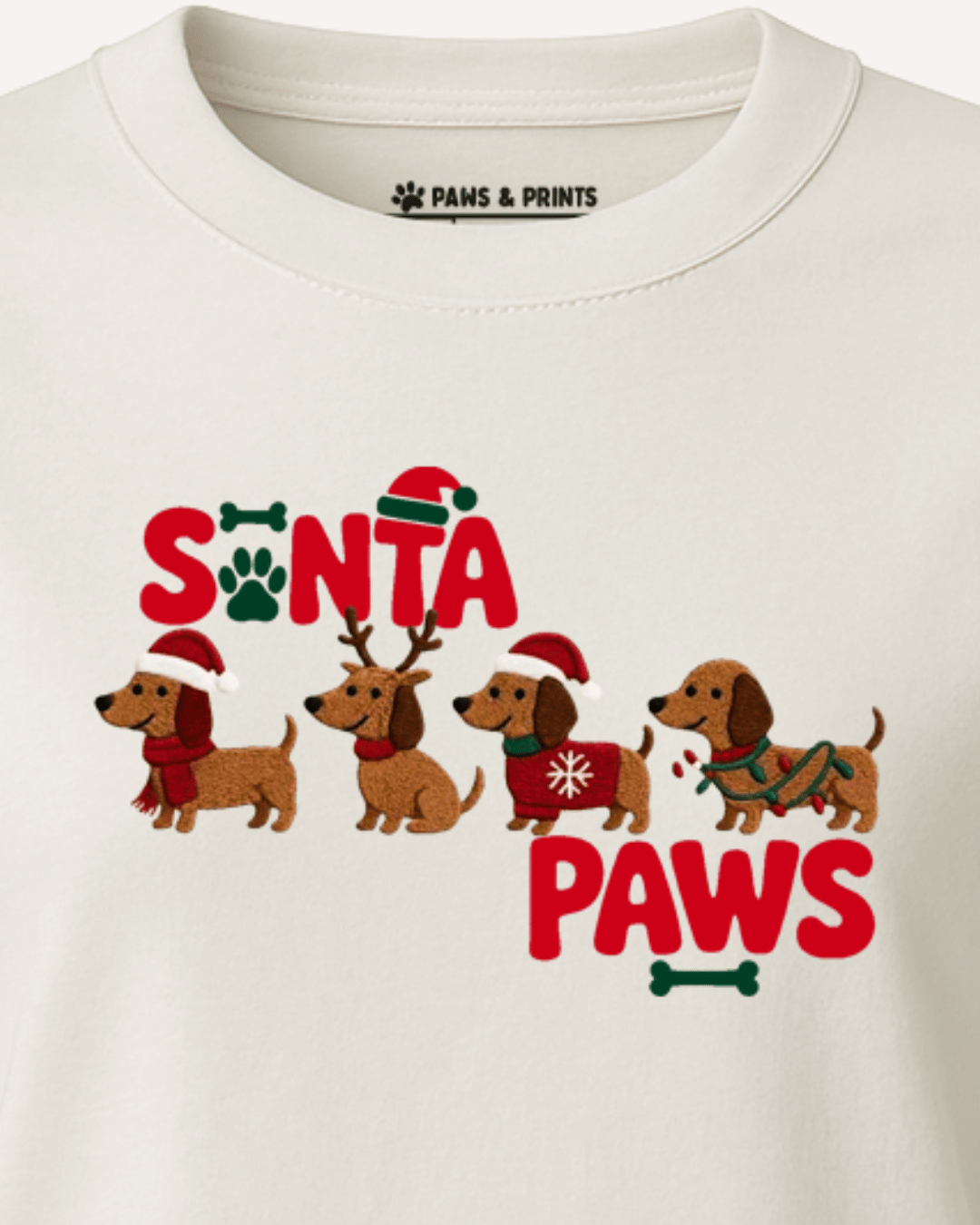 Camiseta Mujer | Santa Paws Holiday | Regular Fit