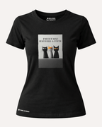 Camiseta Mujer | Coffee First Cat | Slim Fit