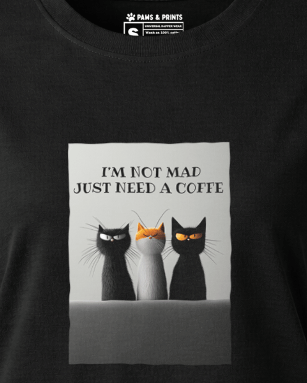 Camiseta Mujer | Coffee First Cat | Regular Fit
