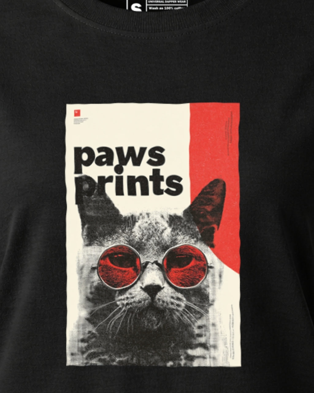 Camiseta Mujer | Crimson Vision Cat | Regular Fit