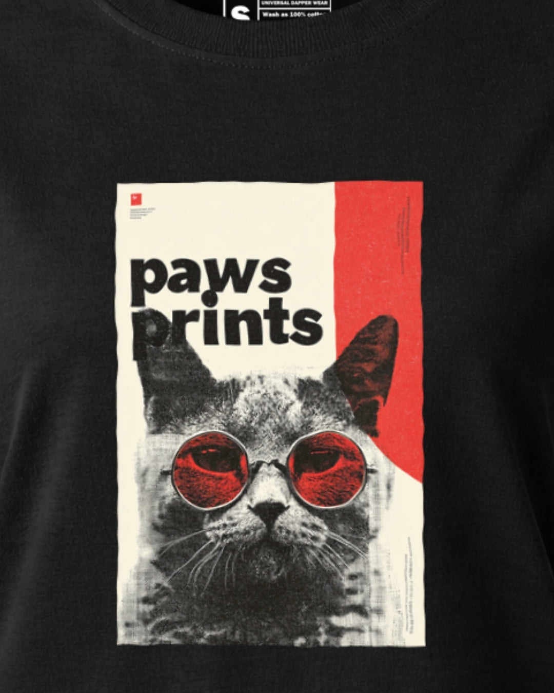 Camiseta Mujer | Crimson Vision Cat | Regular Fit