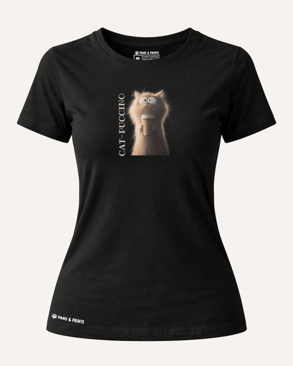Camiseta Mujer | Creamy Cattitude | Slim Fit
