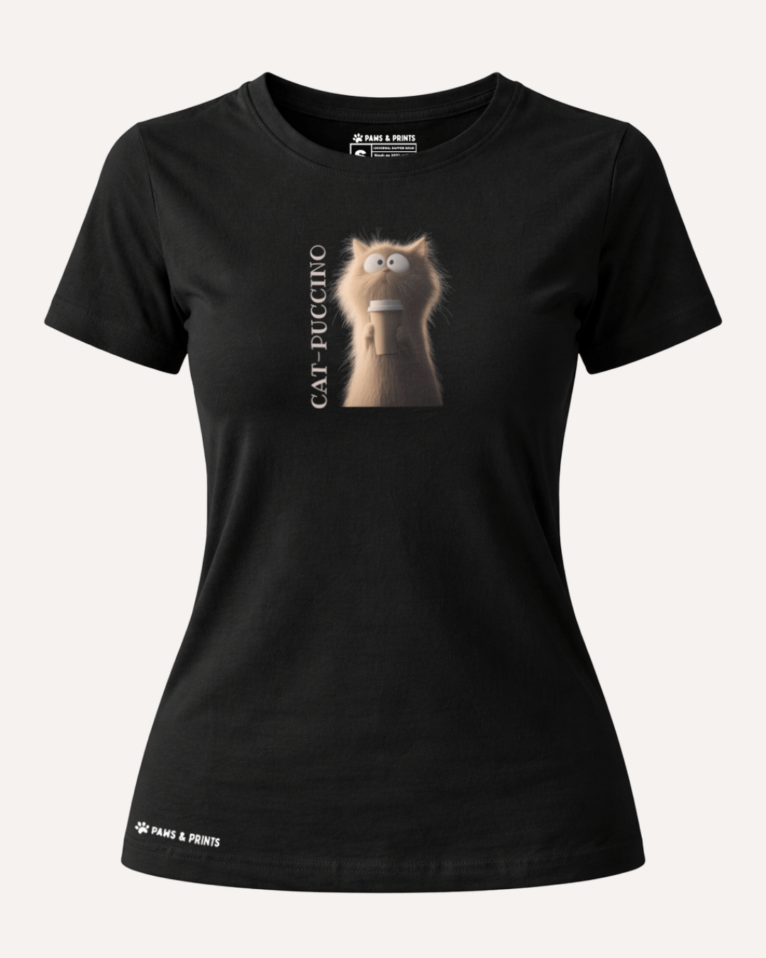 Camiseta Mujer | Creamy Cattitude | Slim Fit