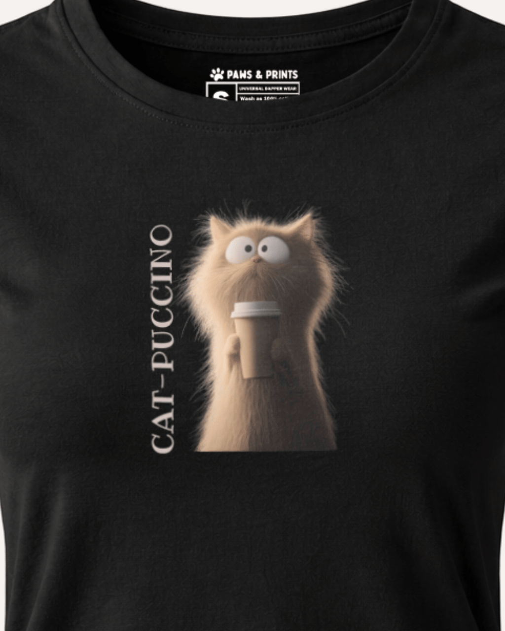 Camiseta Mujer | Creamy Cattitude | Slim Fit
