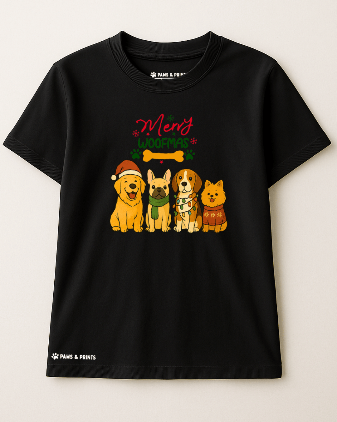 Camiseta Mujer | Merry Woofmas | Regular Fit