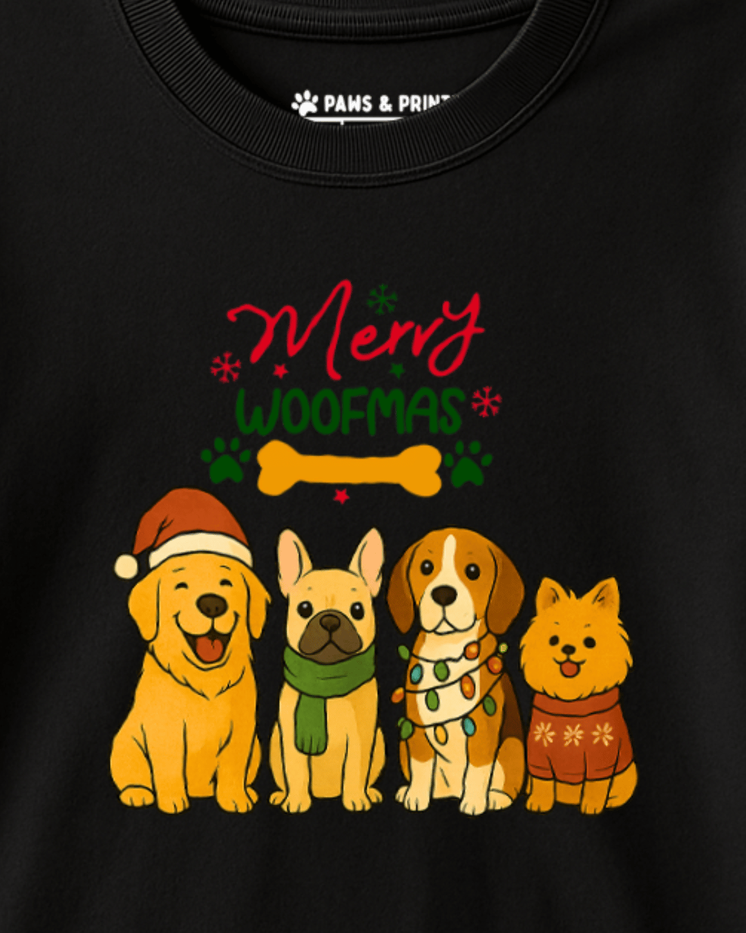 Camiseta Mujer | Merry Woofmas | Regular Fit