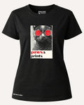 Camiseta Mujer | Red Gaze Cat | Regular Fit