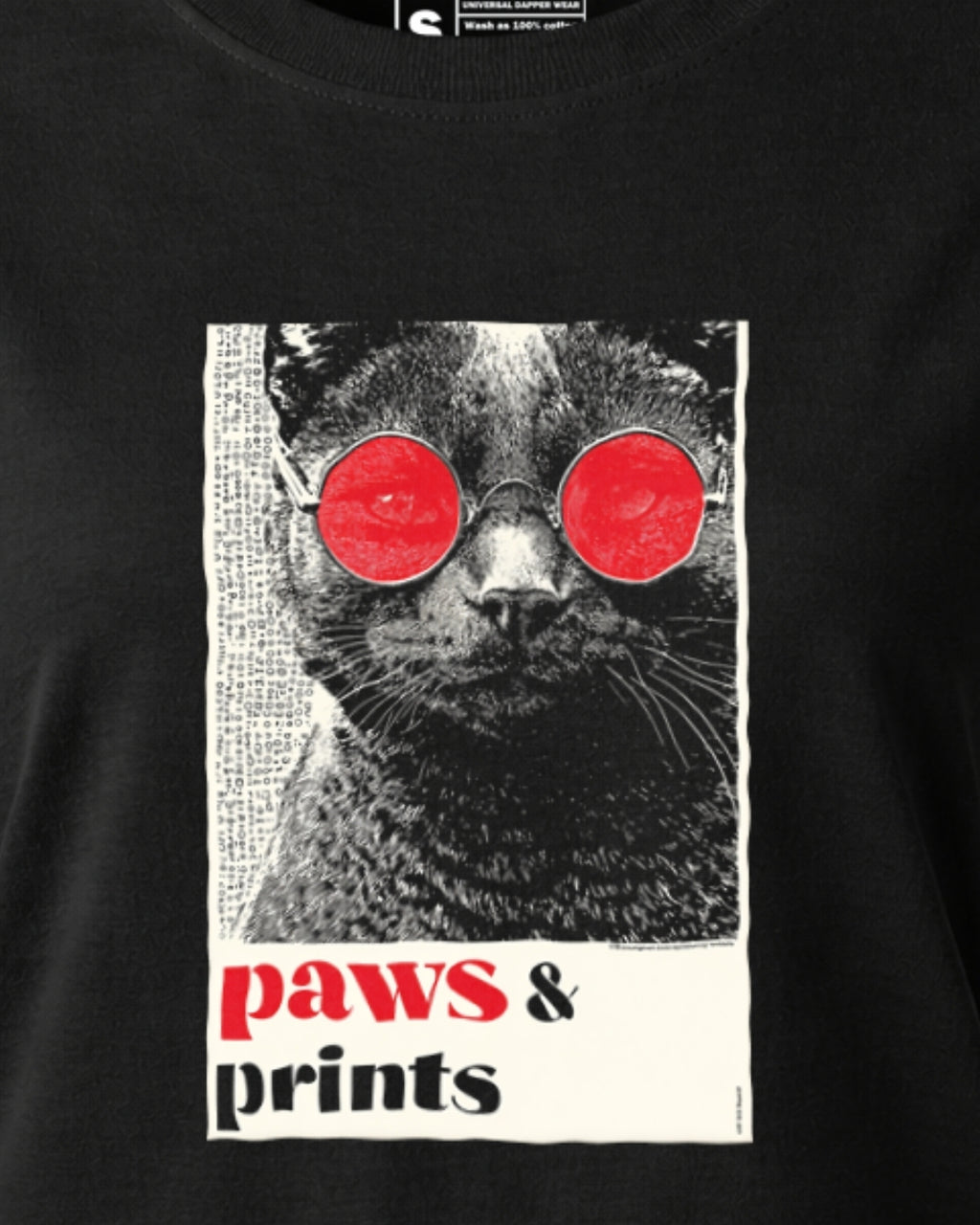 Camiseta Mujer | Red Gaze Cat | Regular Fit