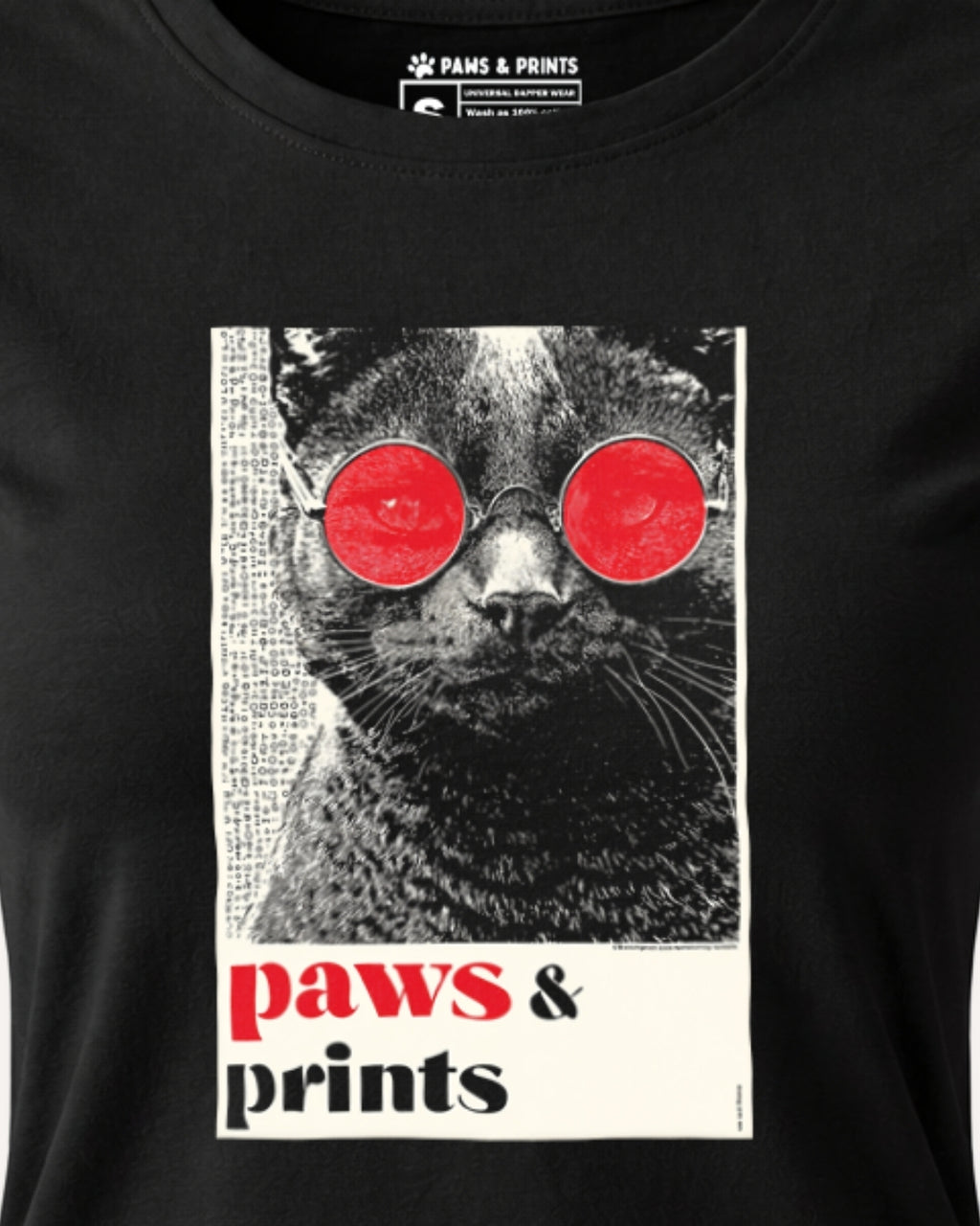 Camiseta Mujer | Red Gaze Cat | Slim Fit