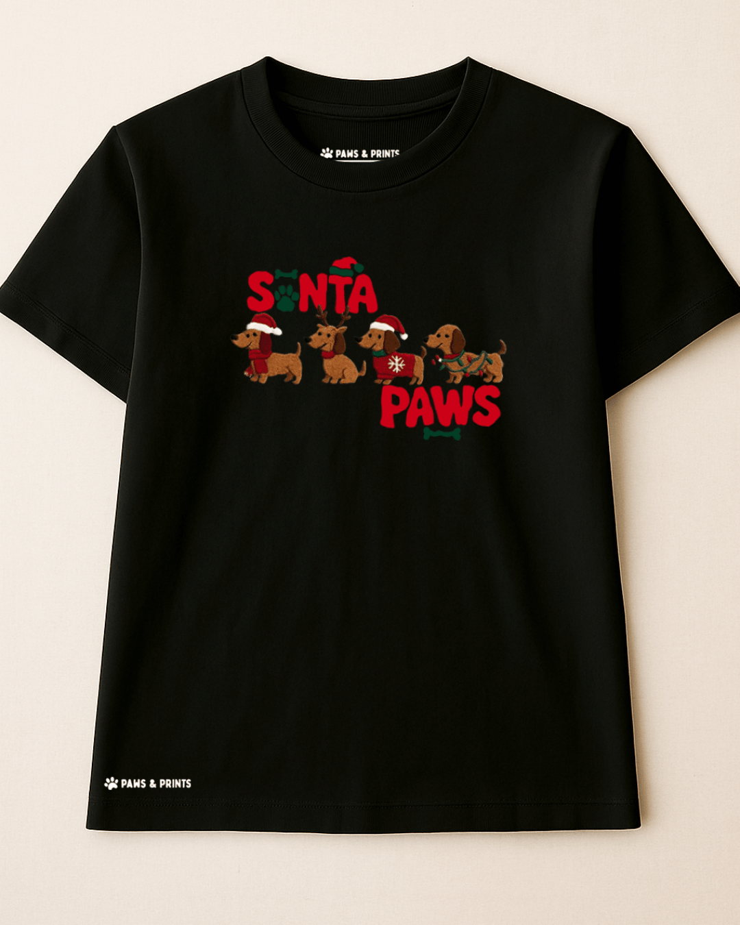Camiseta Mujer | Santa Paws Holiday | Regular Fit