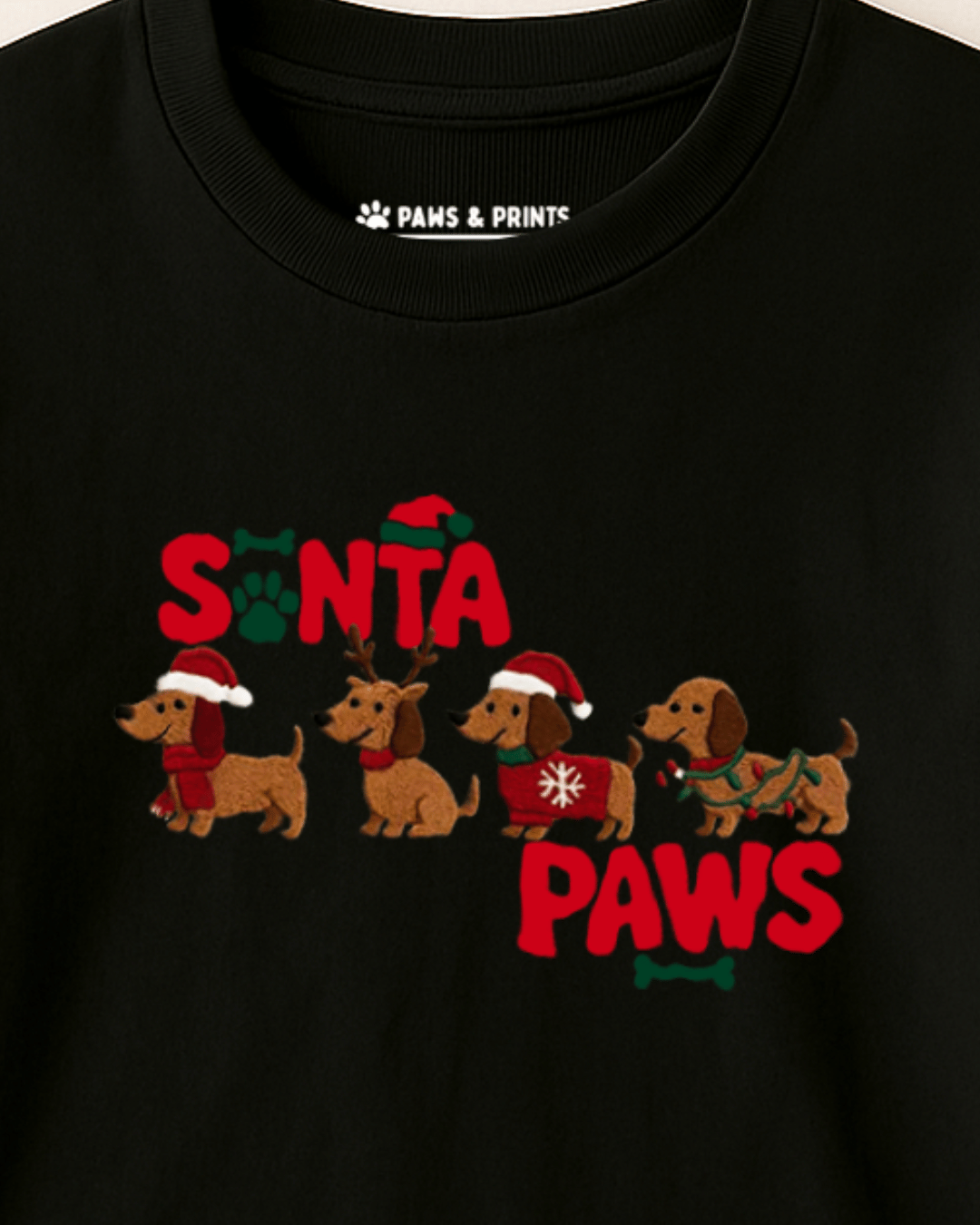 Camiseta Mujer | Santa Paws Holiday | Regular Fit