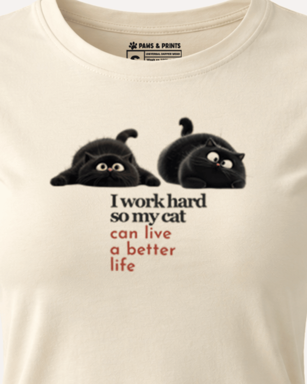 Camiseta Mujer | Lazy Boss Cats | Slim Fit