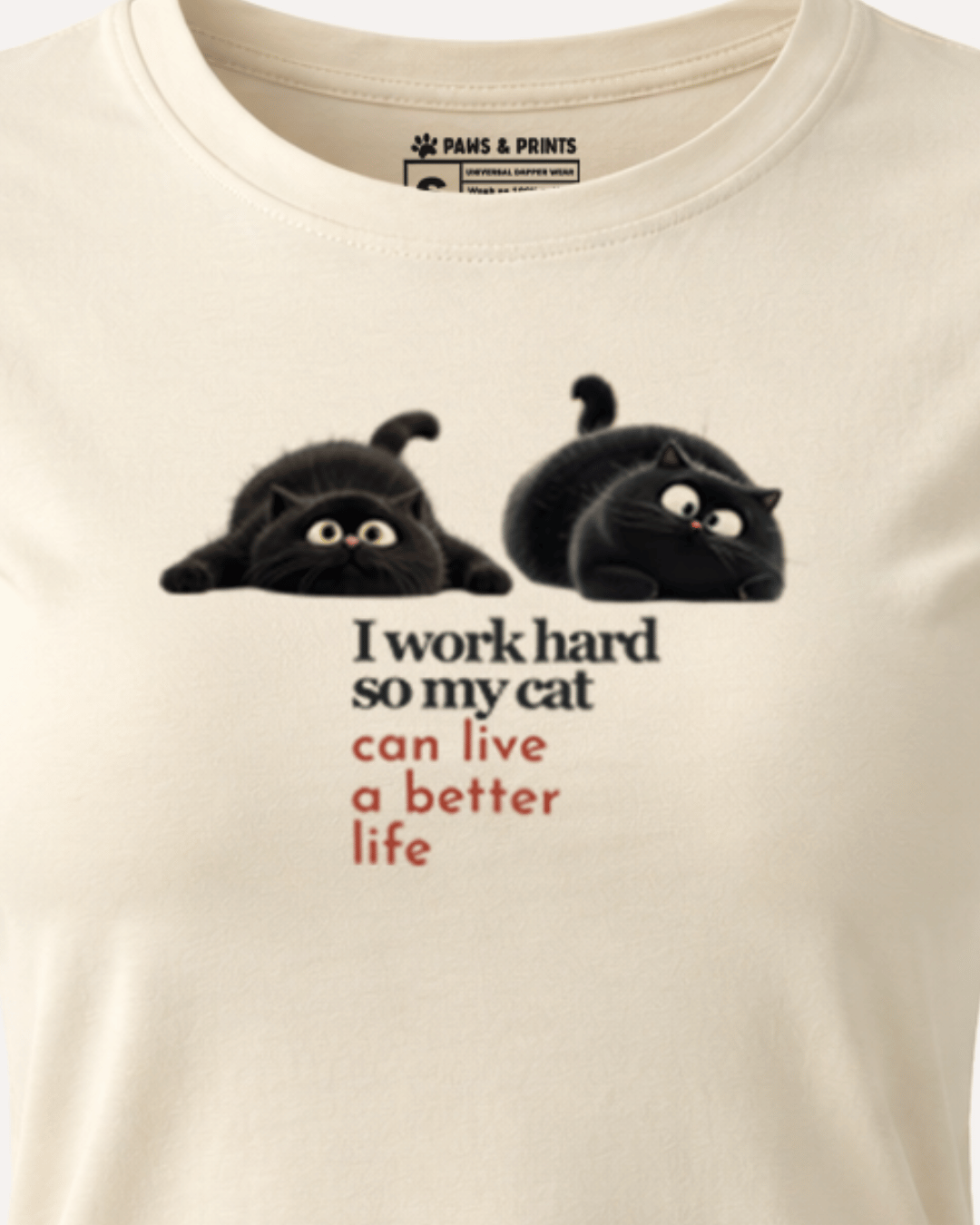 Camiseta Mujer | Lazy Boss Cats | Slim Fit