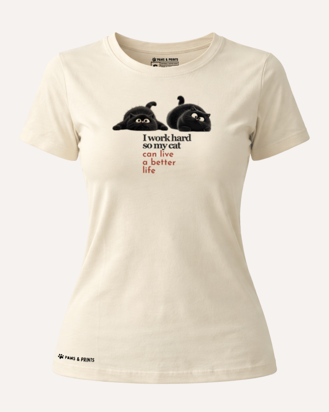 Camiseta Mujer | Lazy Boss Cats | Slim Fit