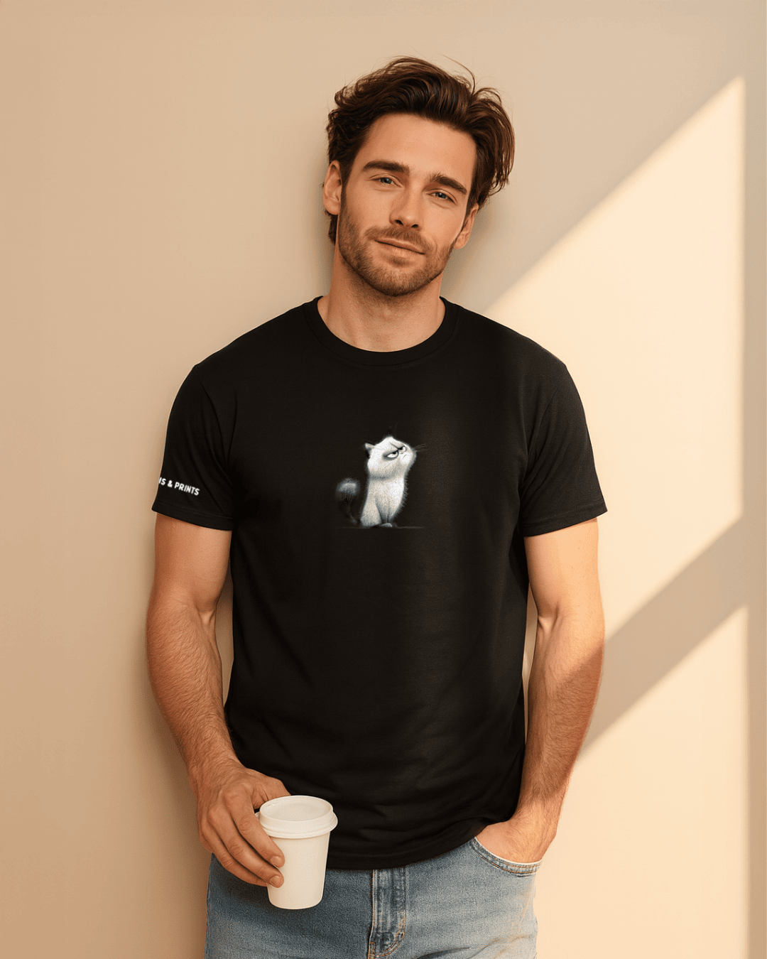 Camiseta Hombre | Actitud Felina | Slim Fit